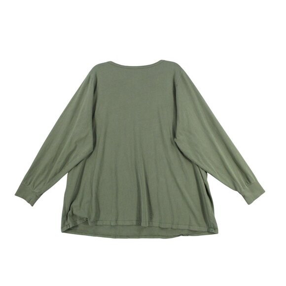 Torrid Classic Fit Lace-Up Neck Olive Top Size 4 - Picture 6 of 7